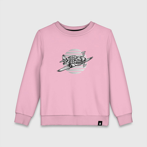 Детский свитшот Бронированная акула / Светло-розовый – фото 1
