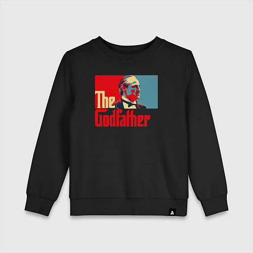 Детский свитшот Godfather logo / Черный – фото 1