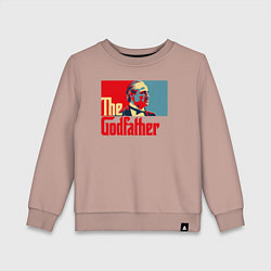 Свитшот хлопковый детский Godfather logo, цвет: пыльно-розовый