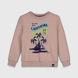 Свитшот хлопковый детский CALIFORNIA BEECH, цвет: пыльно-розовый