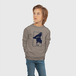 Свитшот хлопковый детский Love Death And Robots Доброй охоты, цвет: утренний латте — фото 2