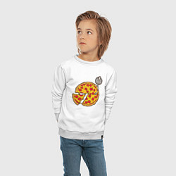 Свитшот хлопковый детский D j Пицца, цвет: белый — фото 2