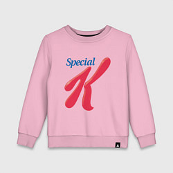 Свитшот хлопковый детский Special k merch Essential, цвет: светло-розовый