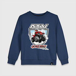Свитшот хлопковый детский Квадроцикл, цвет: тёмно-синий