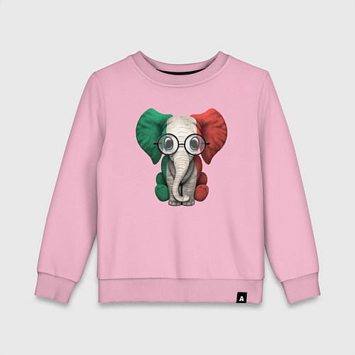 Детский свитшот Italy Elephant / Светло-розовый – фото 1