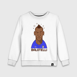 Свитшот хлопковый детский Balotelli, цвет: белый