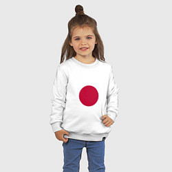 Свитшот хлопковый детский Япония Японский флаг, цвет: белый — фото 2