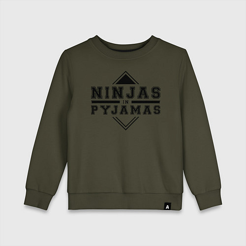 Детский свитшот Ninjas In Pyjamas / Хаки – фото 1