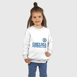 Свитшот хлопковый детский Chelsea FC: Blue, цвет: белый — фото 2