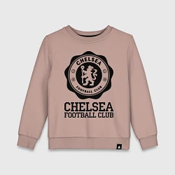 Свитшот хлопковый детский Chelsea FC: Emblem, цвет: пыльно-розовый