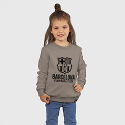 Свитшот хлопковый детский Barcelona FC, цвет: утренний латте — фото 2