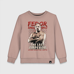 Свитшот хлопковый детский ФЕДОР ЕМЕЛЬЯНЕНКО, цвет: пыльно-розовый