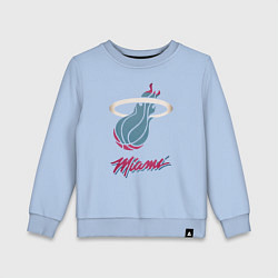 Свитшот хлопковый детский Miami Heat, цвет: мягкое небо