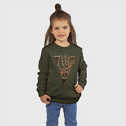 Свитшот хлопковый детский Символ Морровинда, цвет: хаки — фото 2