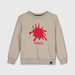 Свитшот хлопковый детский Virus, цвет: миндальный