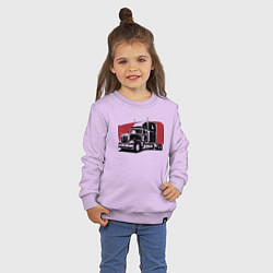 Свитшот хлопковый детский Truck red, цвет: лаванда — фото 2