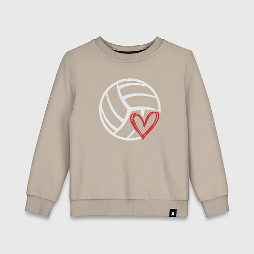 Детский свитшот Love Volleyball / Миндальный – фото 1