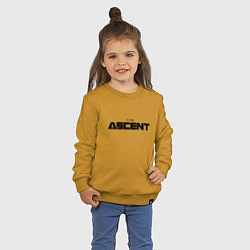 Свитшот хлопковый детский The Ascent, цвет: горчичный — фото 2