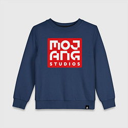 Свитшот хлопковый детский Mojang Studios, цвет: тёмно-синий