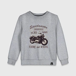 Свитшот хлопковый детский Triumph speedmaster bonneville, цвет: меланж