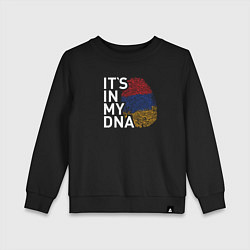 Свитшот хлопковый детский Its in my DNA, цвет: черный