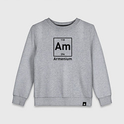 Свитшот хлопковый детский Am -Armenium, цвет: меланж