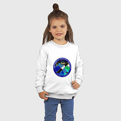Свитшот хлопковый детский SPACEX Илон Маск Лого, цвет: белый — фото 2