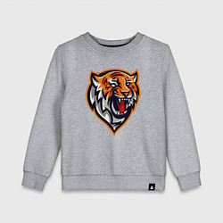 Свитшот хлопковый детский Tiger Scream, цвет: меланж