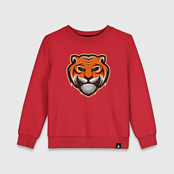 Свитшот хлопковый детский Мудрый Тигр, цвет: красный