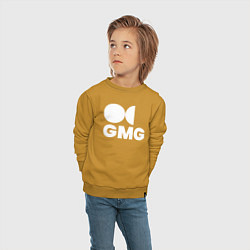 Свитшот хлопковый детский GMG, цвет: горчичный — фото 2
