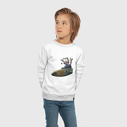 Свитшот хлопковый детский Fire Serpent Surf K, цвет: белый — фото 2