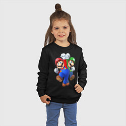 Свитшот хлопковый детский Mario Bros, цвет: черный — фото 2