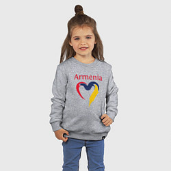 Свитшот хлопковый детский Armenia Heart, цвет: меланж — фото 2