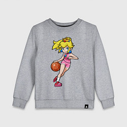 Свитшот хлопковый детский Peach Basketball, цвет: меланж