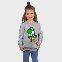 Свитшот хлопковый детский Yoshi1, цвет: меланж — фото 2