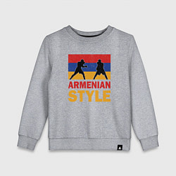 Свитшот хлопковый детский Армянский стиль, цвет: меланж