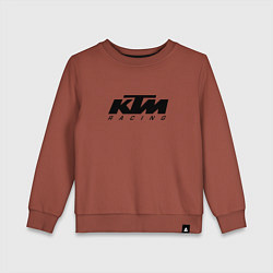 Свитшот хлопковый детский КТМ МОТОКРОСС KTM RACING, цвет: кирпичный