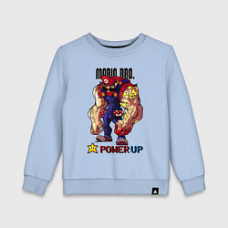 Свитшот хлопковый детский Big Mario, цвет: мягкое небо