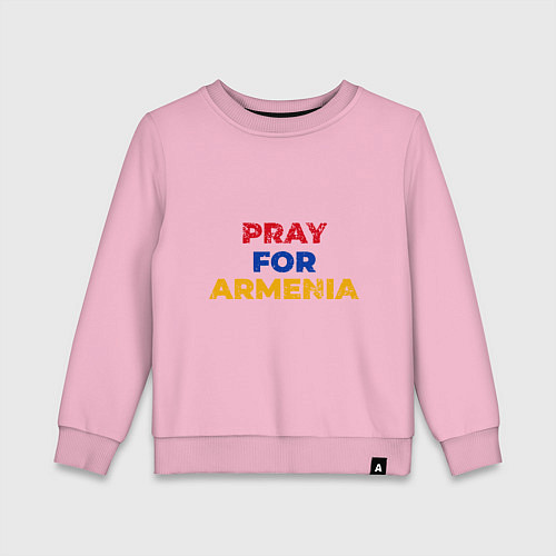 Детский свитшот Pray Armenia / Светло-розовый – фото 1