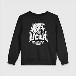 Свитшот хлопковый детский UCLA, цвет: черный