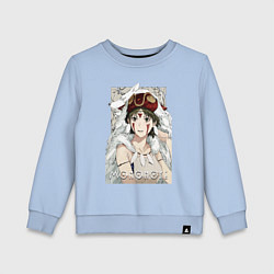 Свитшот хлопковый детский Princеss mononoke, цвет: мягкое небо