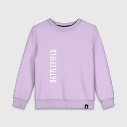 Свитшот хлопковый детский BATTLEFIELD 2042 БЕЛЫЙ ЛОГОТИП, цвет: лаванда