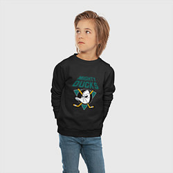 Свитшот хлопковый детский Анахайм Дакс, Mighty Ducks, цвет: черный — фото 2