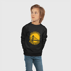 Свитшот хлопковый детский Golden state Warriors NBA, цвет: черный — фото 2