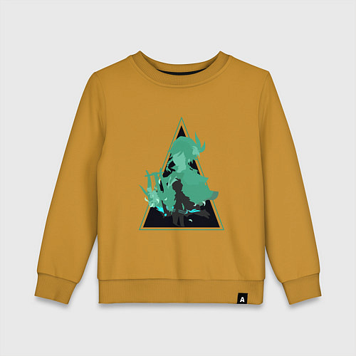Детский свитшот Genshin Impact VentiВенти / Горчичный – фото 1