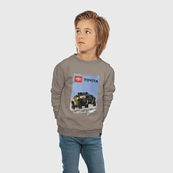 Свитшот хлопковый детский Toyota Racing Team, desert competition, цвет: утренний латте — фото 2