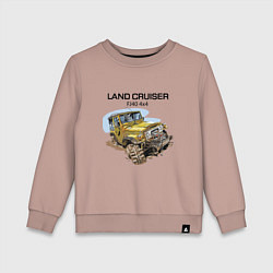 Свитшот хлопковый детский Toyota Land Cruiser FJ 40 4X4, цвет: пыльно-розовый