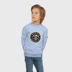 Свитшот хлопковый детский Денвер Наггетс логотип, цвет: мягкое небо — фото 2