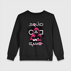 Свитшот хлопковый детский Squid gameguard-killer, цвет: черный