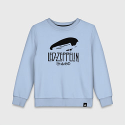 Свитшот хлопковый детский Дирижабль Led Zeppelin с лого участников, цвет: мягкое небо